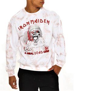 Iron Maiden A Real Dead One Tie Dye metal rock Official Sweatshirt M NWT